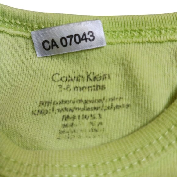 👶Calvin Klein Neon Green Infant Onesie – Size 3–6 Months 👶 - Picture 4 of 4